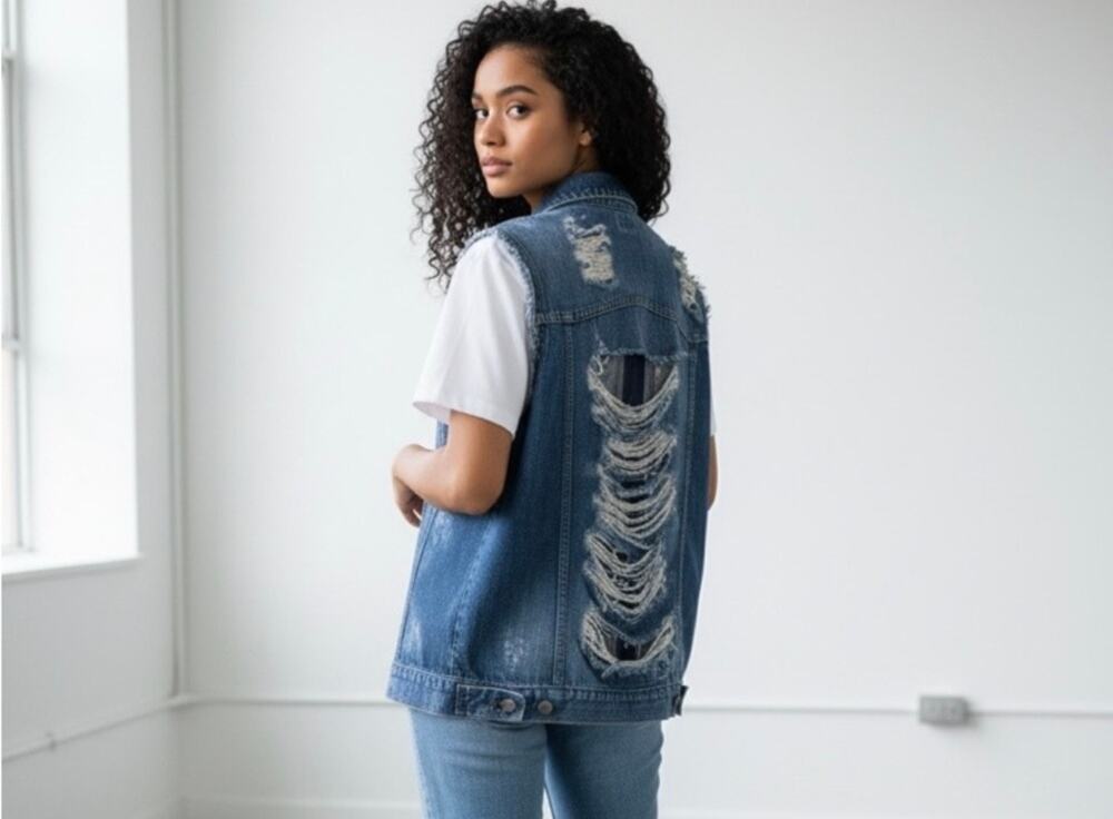 Citizens of humanity distressed denim jean vest